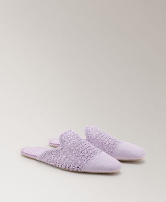MANGO - Women's Crochet Mule Slippers