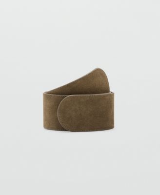 MANGO - Women's Suede Leather Belt
