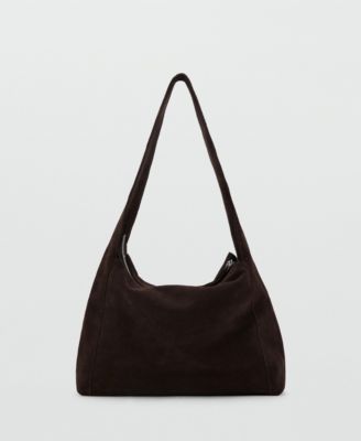MANGO - Women's Suede Shopper Bag