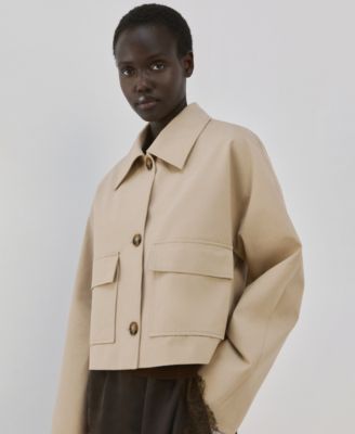 MANGO - Women's Pockets Cotton Jacket