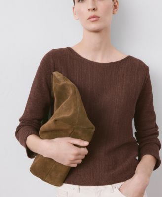 MANGO - Women's Long-Sleeve Knitted Sweater