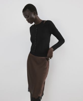 MANGO - Women's Combined Knitted Sweater