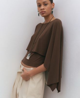 MANGO - Women's Three-Quarter-Sleeve Blouse