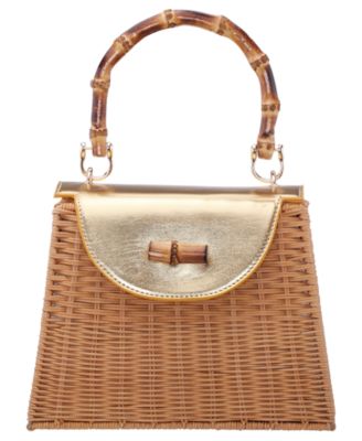 Nina - Wicker Basket Small Satchel Bag