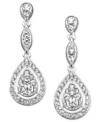 Eliot Danori - Earrings, Raindrop Crystal