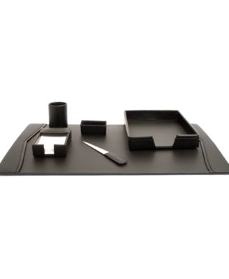 Bey-Berk - Desk Set, Leather 6 Piece