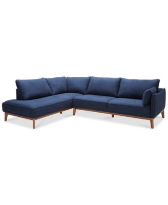 Jollene 113" 2-Pc. Fabric Sectional, Created for Macy's image