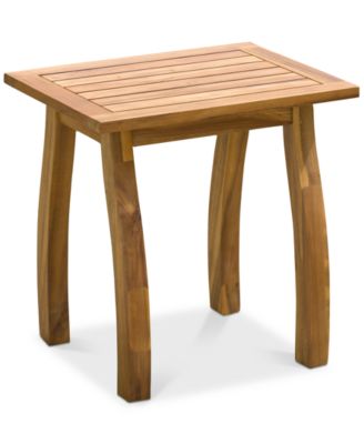 Noble House - Tennon Acacia Accent Table, Quick Ship