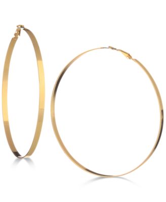 GUESS - Flat-Edge Hoop Earrings