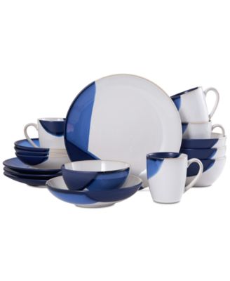 Mikasa - Caden Blue 16-Pc. Dinnerware Set, Service for 4