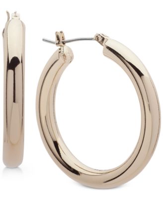 1 1/5" Thick Hoop Earrings image