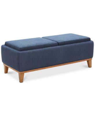 Furniture - Jollene Fabric Storage Cocktail Ottoman