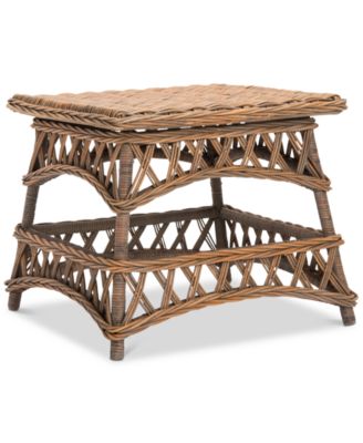 Safavieh - Sora Wicker Accent Table, Quick Ship