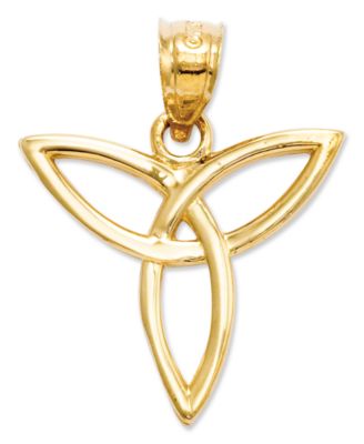 Macy's - 14k Gold Charm, Angel Trinity Symbol Charm