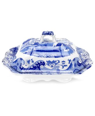 Spode - Blue Italian Covered Vegetable Dish