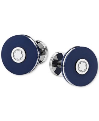 Montblanc - Men's Blue Round Cuff Links