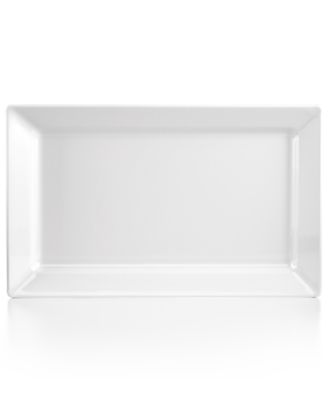 Diamond Melamine White Large Rectangle Platter image