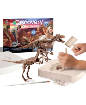 Discovery #MINDBLOWN - Toy Dinosaur Excavation Kit Skeleton 3D Puzzle T-Rex 15pc and Velociraptor 10pc