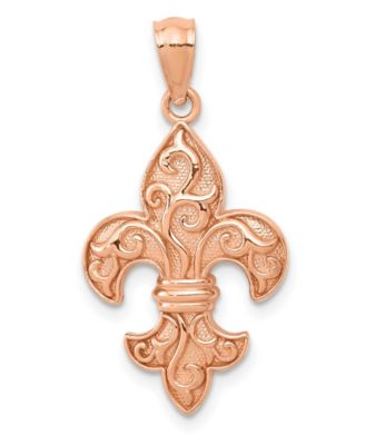 Macy's - Fleur de lis Pendant in 14k Rose Gold