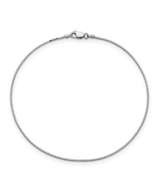 Macy's - Box Chain Anklet in 14k White Gold