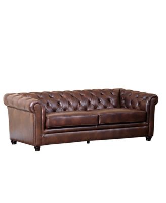 Abbyson Living - Zoe 86" Leather Sofa