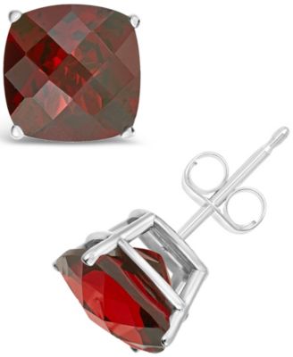 Macy's - Garnet (5-3/8 ct. t.w.) Stud Earrings in Sterling Silver