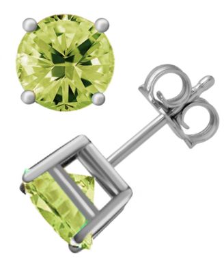 Essentials - Glass Stone Stud Earrings in Fine Silver-Plate