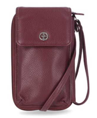 Giani Bernini - Softy Leather Tech Crossbody Wallet