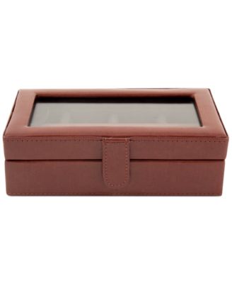 Bey-Berk - Leather 12-Piece Cufflinks Box
