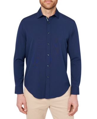Society of Threads - Men's Slim-Fit Navy Performance Shirt