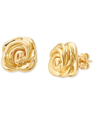 Macy's - Polished Rose Stud Earrings in 14k Gold