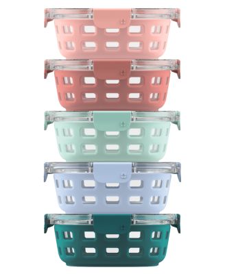 Ello - DuraGlass 10-Pc. Round Food Storage & Meal Prep Set