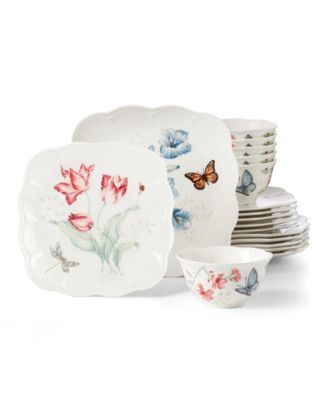 Butterfly Meadow Square 18 Pc. Dinnerware Set, Service for 6, Exclusively at Macy’s image