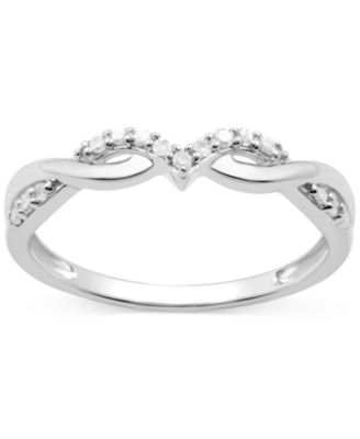 Macy's - Diamond Twist Ring (1/10 ct. t.w.) in Sterling Silver