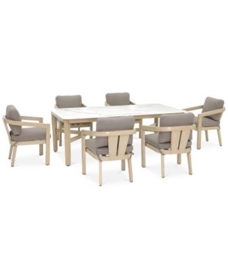 Reid Outdoor 7-pc Dining Set, (Table + 6 Dining Chairs), Created for Macy's image