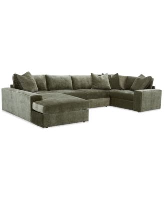 Michola 155" 3-Pc. Fabric Sectional with Chaise, Created for Macy's image