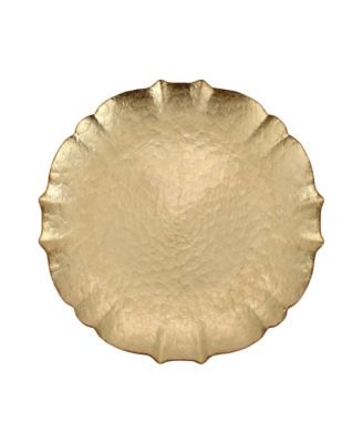 Baroque Glass Gold Service Plate, Charger 13" image