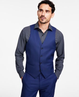 Men's Slim-Fit Stretch Solid Suit Vest, Created for Macy's  image