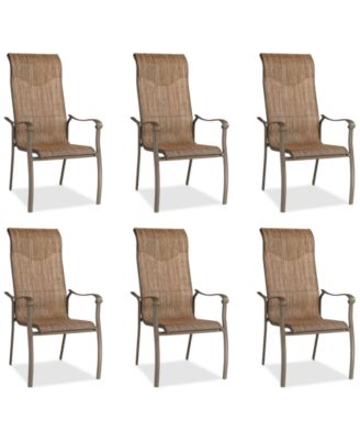 CLOSEOUT! Set of 6 Oasis Aluminum Outdoor Dining Chairs, Created for Macy's image