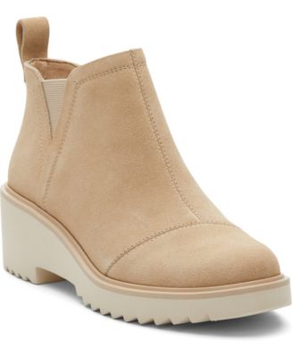 TOMS - Women's Maude Round-Toe Side-Zip Lug-Sole Booties