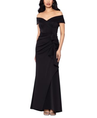 XSCAPE - Petite Off-The-Shoulder Ruffle Gown