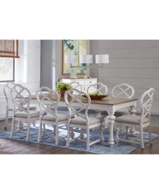 Macy's - Mandeville 9 Pc. Dining Set (Rectangular Table & 8 X-Back Chairs)