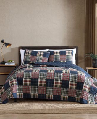 Eddie Bauer - Madrona Navy Plaid Quilt Set