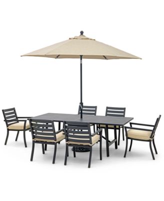 Astaire Outdoor 7-pc Dining Set (84x42" table + 6 dining chairs), Created for Macy's image