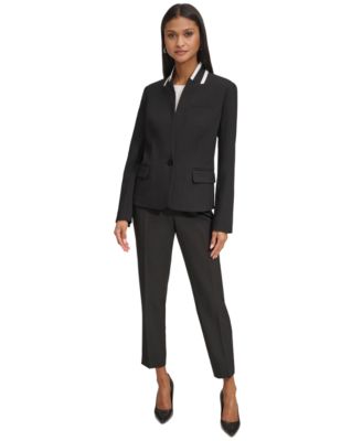 KARL LAGERFELD PARIS - Women's Reverse Lapel One Button Blazer