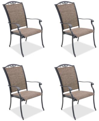 Wythburn Mix and Match Filigree Sling Outdoor Dining Chairs, Set of 4, Created for Macy's image