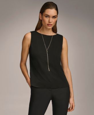 Donna Karan Women's Crewneck Sleeveless Top image