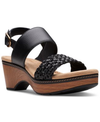Clarks - Seannah Step Woven Strap Clog-Style Platform Sandals