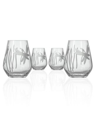 Dragonfly Stemless Wine Tumbler 18oz - Set of 4 Glasses image