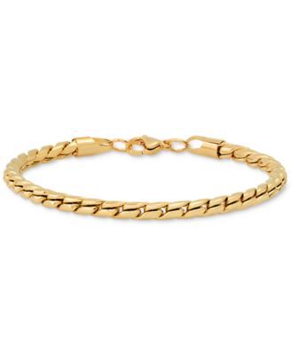 STEELTIME - Men's 18K Gold Plated Fancy Link Bracelet